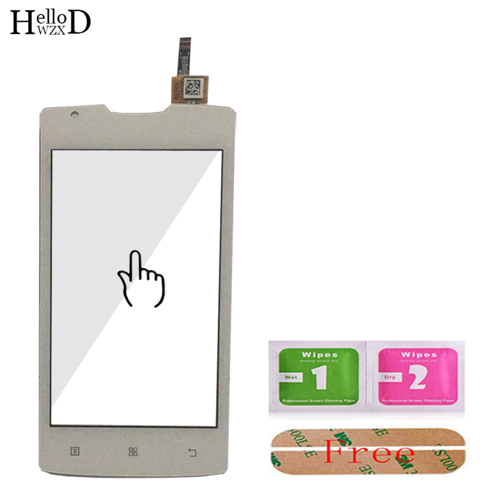 Mobile TouchScree For Lenovo A1000 Touch Screen Glass Digitizer (no LCD) Front Outer Glass Lens Sensor + Adhesive