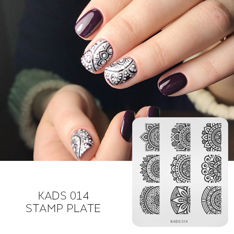 KADS Full Beauty Lace Flower Nail Art Print Stamping Plates Nail PolishTemplate Manicure Stencil DIY Styling Tools