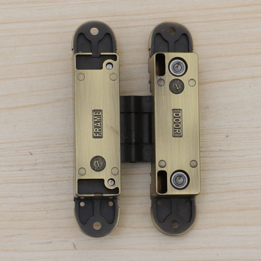 chrome 180 degree 3D adjustable zinc alloy hidden door hinges