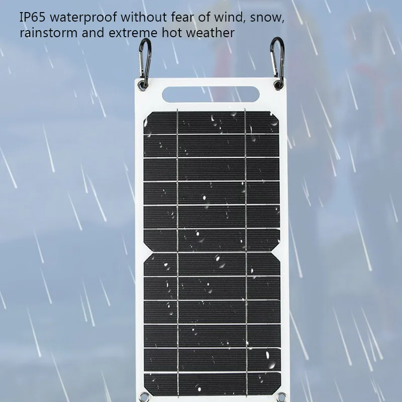 Panel słoneczny 5v 10w usb typu c, przenośny, elastyczny zestaw do ładowania, lekki, mini system do telefonów, samochód, kemping, piesze wycieczki, power banki  ip65