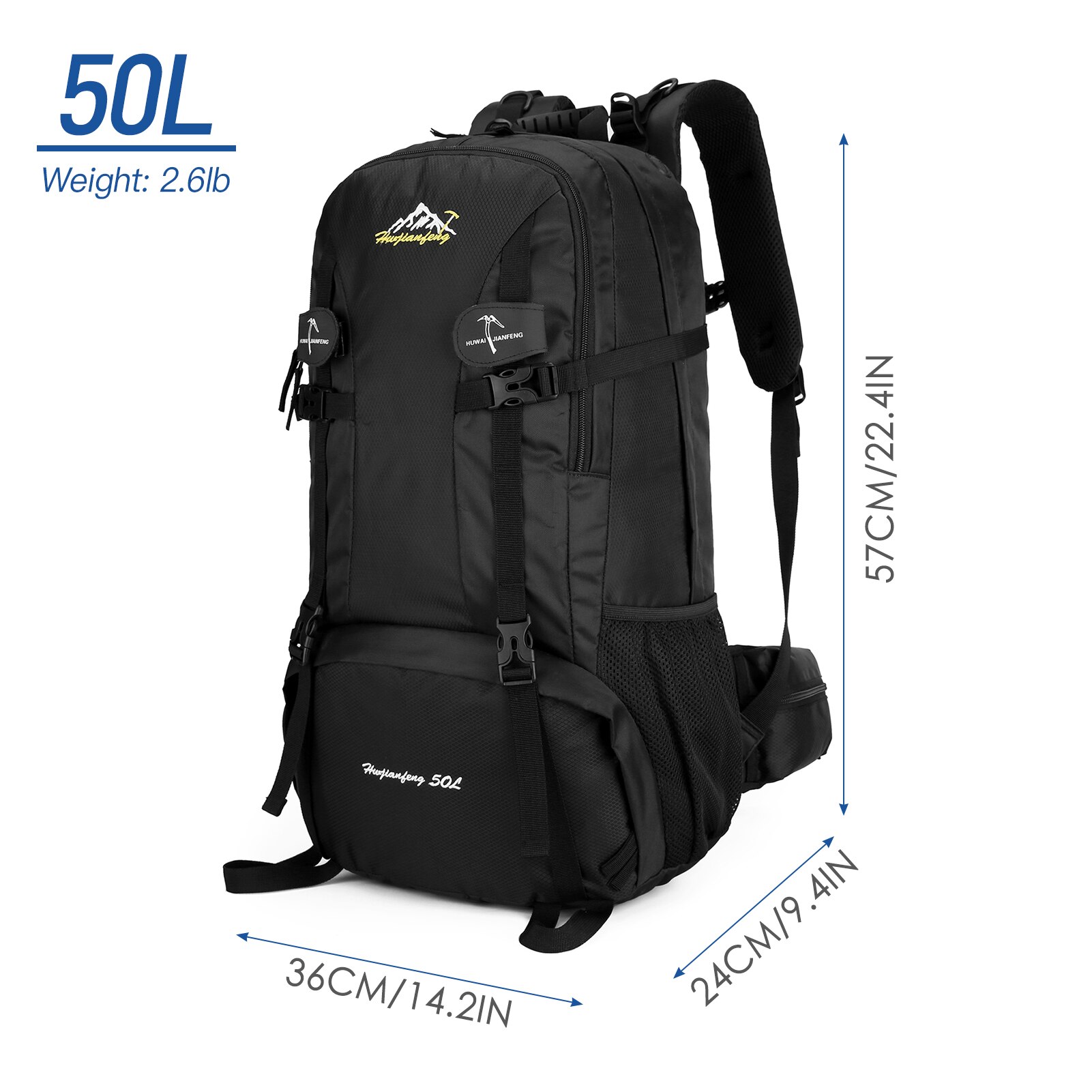 50L Trekking Backpack Hiking Backpack for Mountaineering Travelling Camping