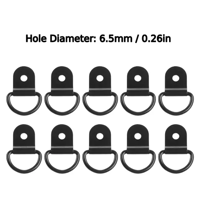 10pz D anelli cravatta giù ancore squillare tiro gancio anello di ancoraggio in acciaio inossidabile carico adatto per auto barca carico trailer veicoli RV furgone: Argento