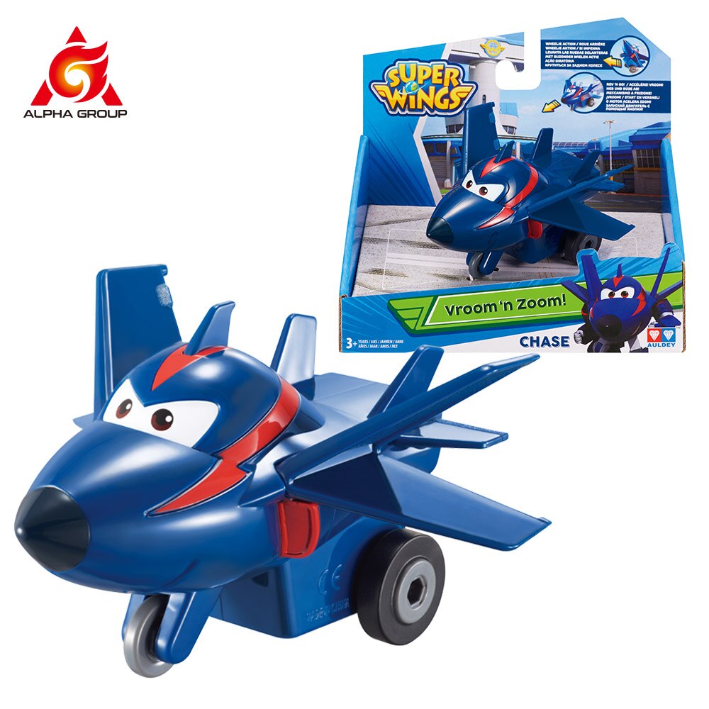 Super Wings Vroom n' Zoom - Series Pull Back Car Kids Clockwork Toy For Children's Birthday Surprise: Chace