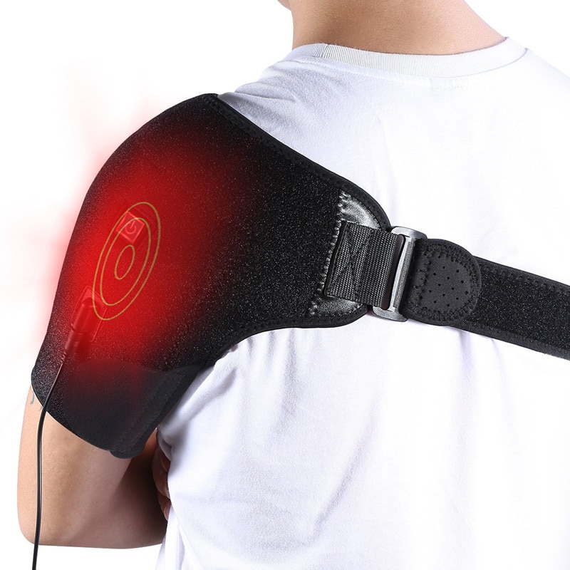 Adjustable Shoulder Heating Pad Heated Shoulder Brace for Men and Women Cold Therapy for Frozen Shoulder, Rotator Cuff and S