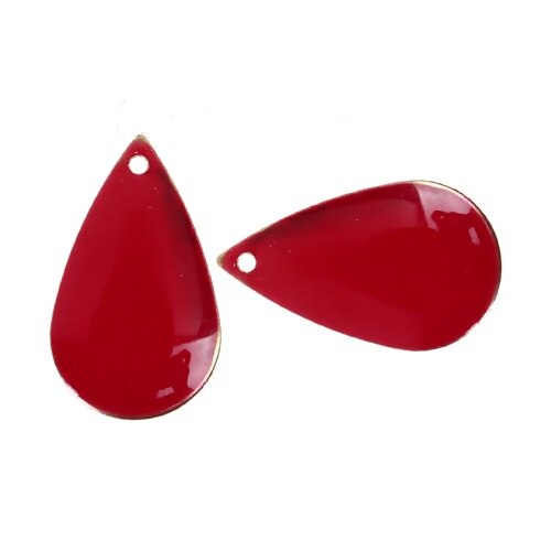 Wasser Tropfen Emaille Anhänger Kupfer Emailliert Doppelseitige Pailletten Reize Unbeschichtet 21*13mm( 4/8 &quot;) für DIY Ohrring Zeug, 10 Stck: 3