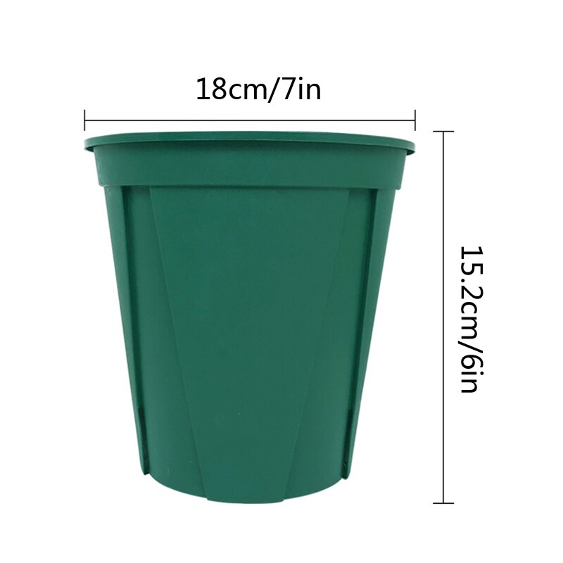 Maceta de plástico para vivero, bandeja de plántulas, maceta de raíz para jardín de casa, contenedor de flores de transplantador, maceta suculenta de gran capacidad: 18cm