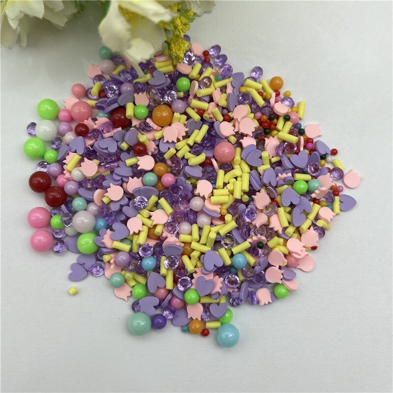 20G Paars Liefde Mengen Sneeuw Voor Hars Diy Benodigdheden Nagels Art Polymer Clear Clay Accessoires Diy Pailletten Plakboek Shakes craft