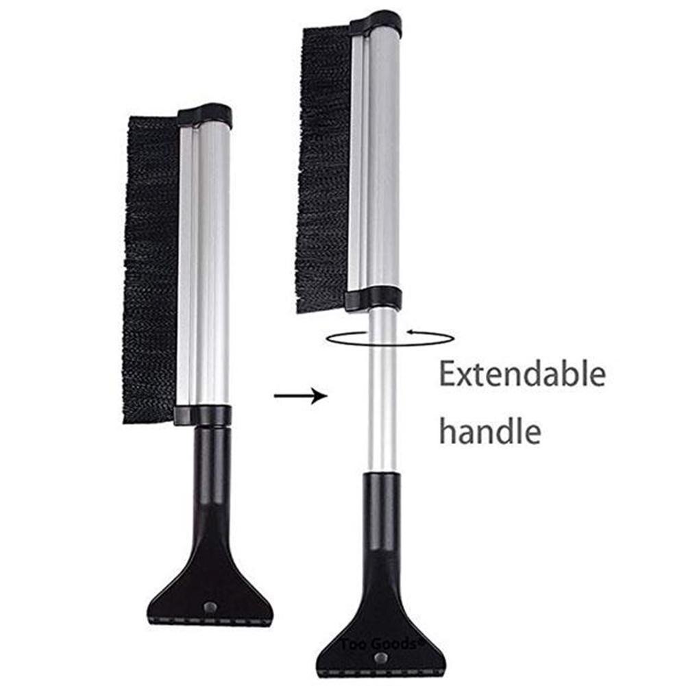 Winter Car Shovel 2-in-1 Car Windshield Roof Ice Scraper Extendable Glass Brush Remover Brush Auto Cleaning Tools