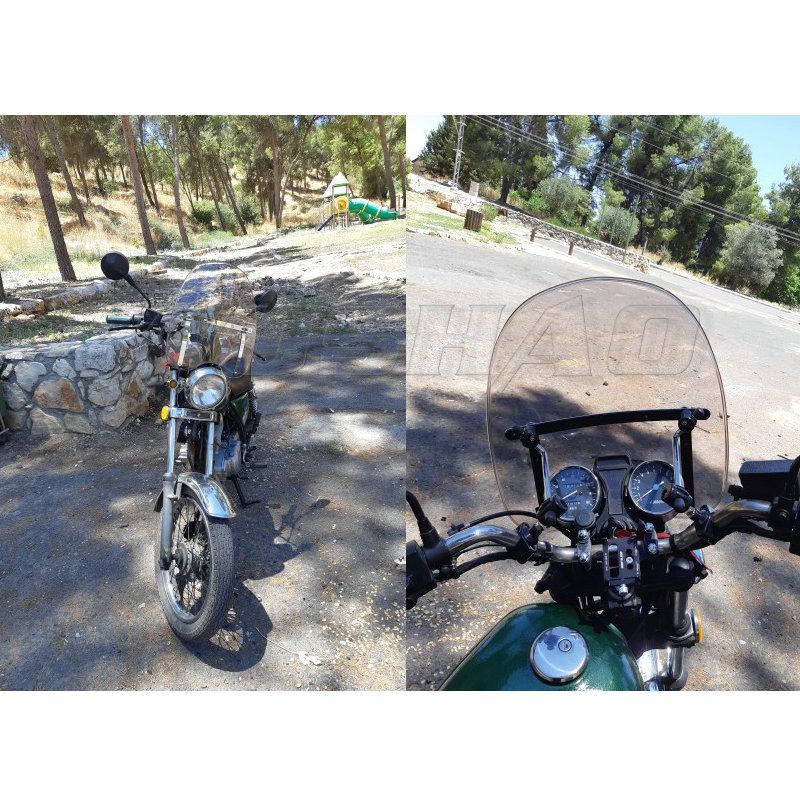 Pare-brise pare-Brise Pour 1981-2007 Yamaha Virago 125 250 535 700 750 920 1000 1100 XV250 XV535 7/8 "1" Guidon Écran Fixe