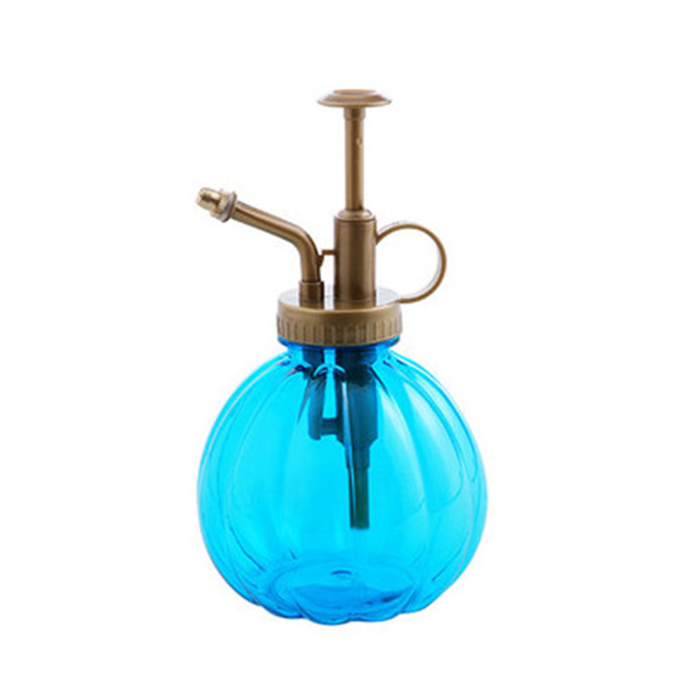 350ml retro vandkande blomst antik plast glas bronze stil planter brusebad håndværk dåser flaske små haveværktøj: Blå