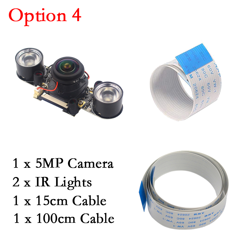 5MP Raspberry Pi Night Vision Camera Module - 1080P - IR-CUT - 175 Degree Angle - for Raspberry Pi 4B/3B+