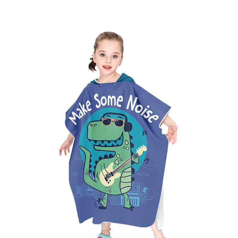 freundlicher Poncho Dinosaurier Bademantel Mit Kapuze freundlicher Bademäntel Mikrofaser Schlecht Kleid Tiere Für Jungen Mädchen Kleinkind Strand Schwimmen Handtücher: 02C