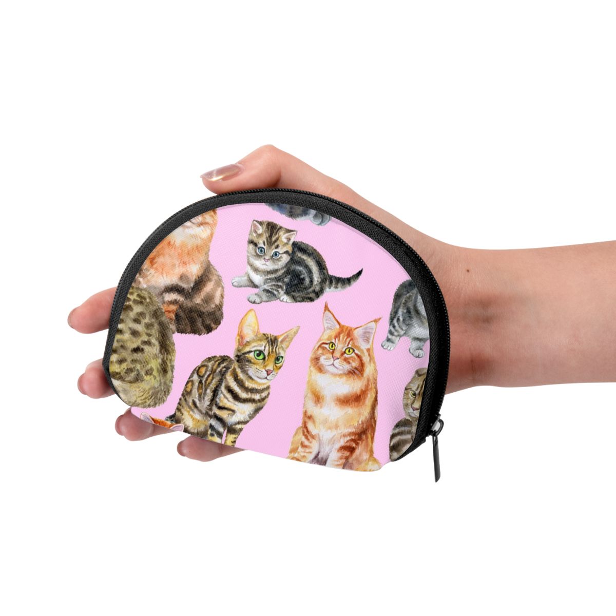 Mand kvinder smart pung visitkort pung kredit business minikort pung akvarel katte