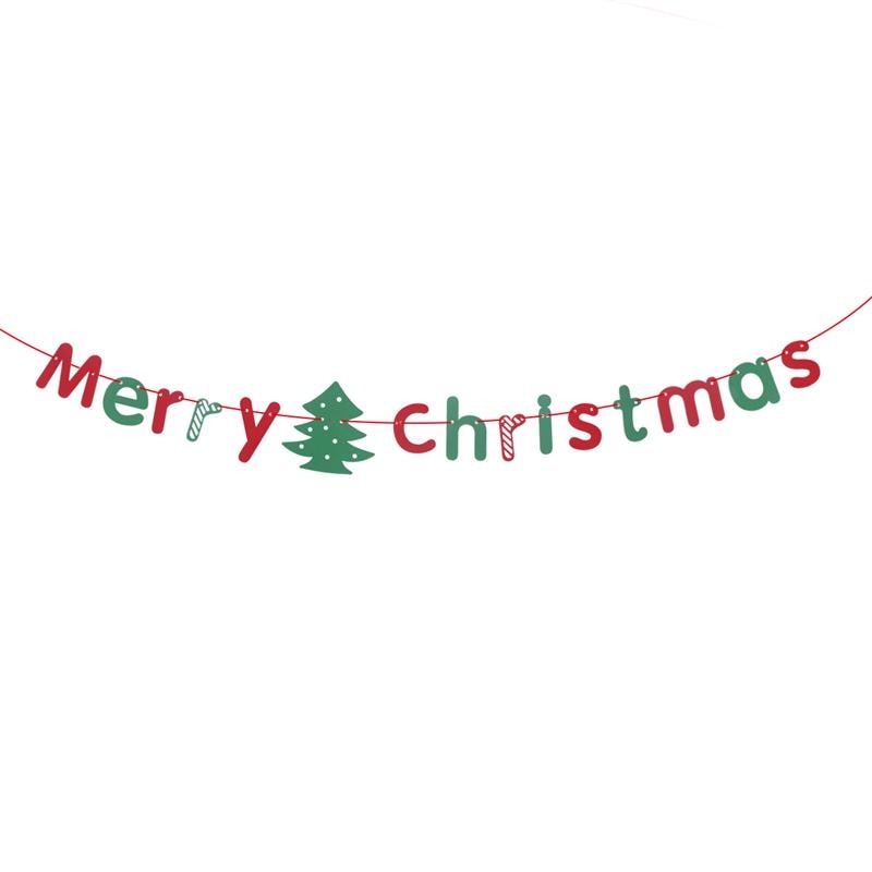 3 meter god jul brev krans bunting banderoller flaggor julgran hängen dörr och vägghängande dekoration ornament hem