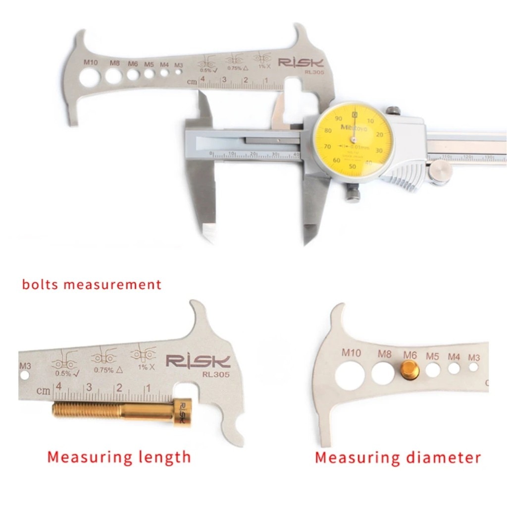 Bike Chain Checker Wear Indicator Measure Tool Gauge Repair checker Bicycle Chain Gauge Checker Stretched Tool #30