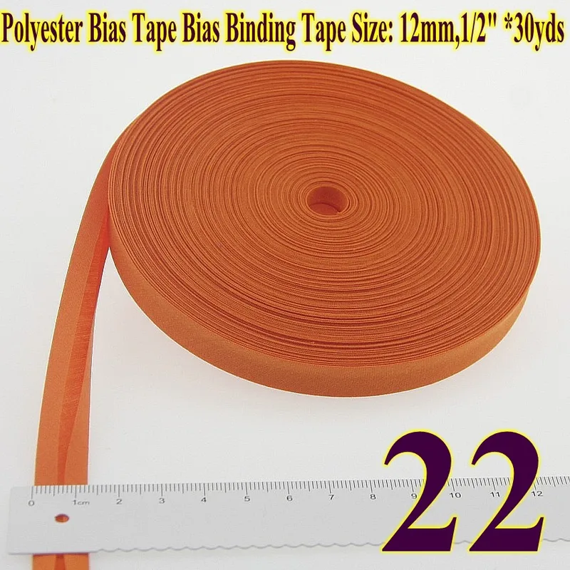 Hoogwaardig polyester biaisband van 12mm (1/2 cm breed en ) x 30 meter lang voor doe-het-zelf naaiprojecten.