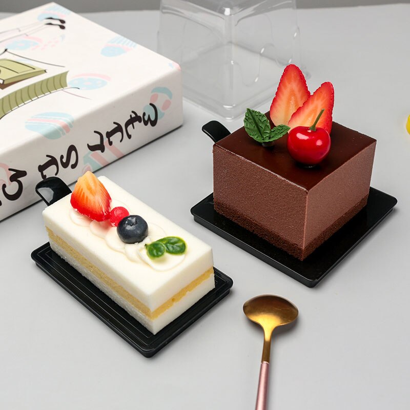 50PCS/Lot Round Cake Cardboards Durable Plastic Square Bakeware Baking Mousse Trays Golden Black Cake Bottom Brackets