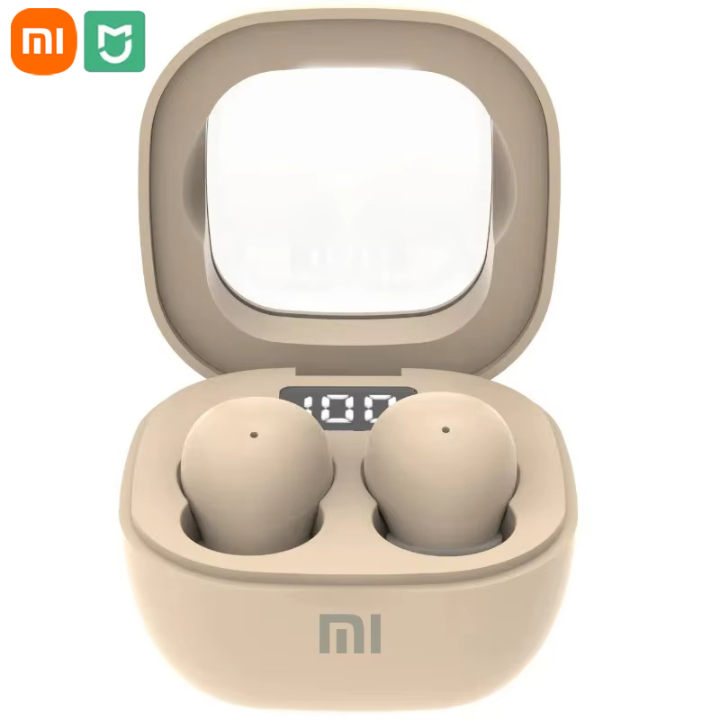 Xiaomi SK19 Bluetooth 5.3 Earphones Mini Invisible TWS Wireless Earbuds HIFI Stereo Noise Reduction Heasets with Microphones: WHITE