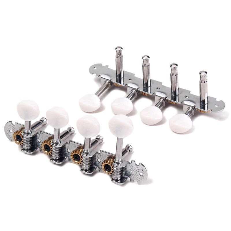 1 Set Mandoline Machine Heads Tuners Tuning Keys Pinnen Voor Mandoline Instrument Zilver R/L