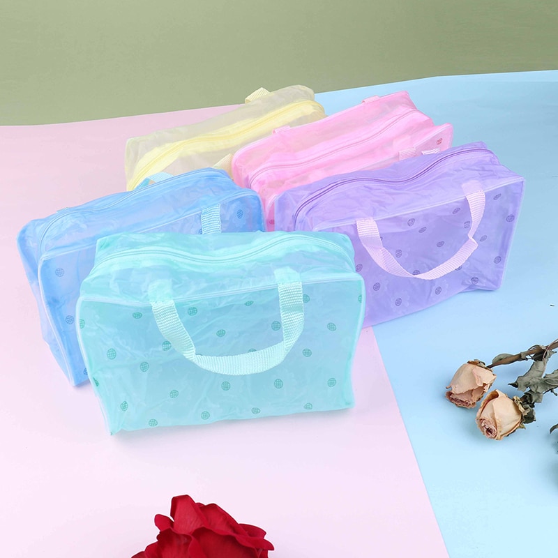 Helder Transparant Plastic Pvc Reizen Make-Up Tas Cosmetische Toilettas Zip Bag Pouch