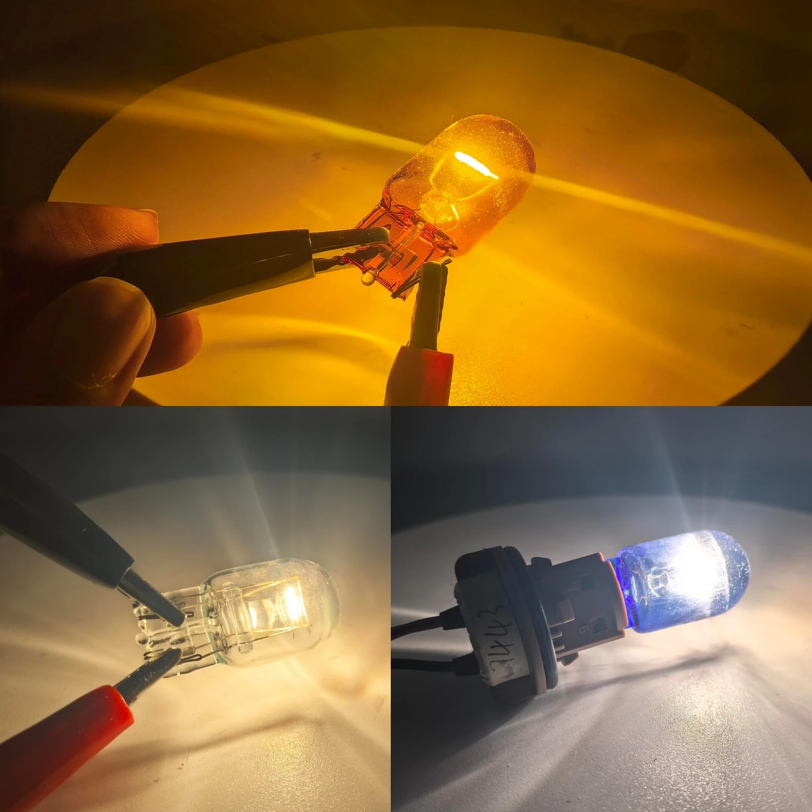Kevanly 10pcs car T20 7440 7443 halogen lamp 12v w21/5w warm white brake bulbs Tail Light Stop Light Rear Turn Signal DRL 12v