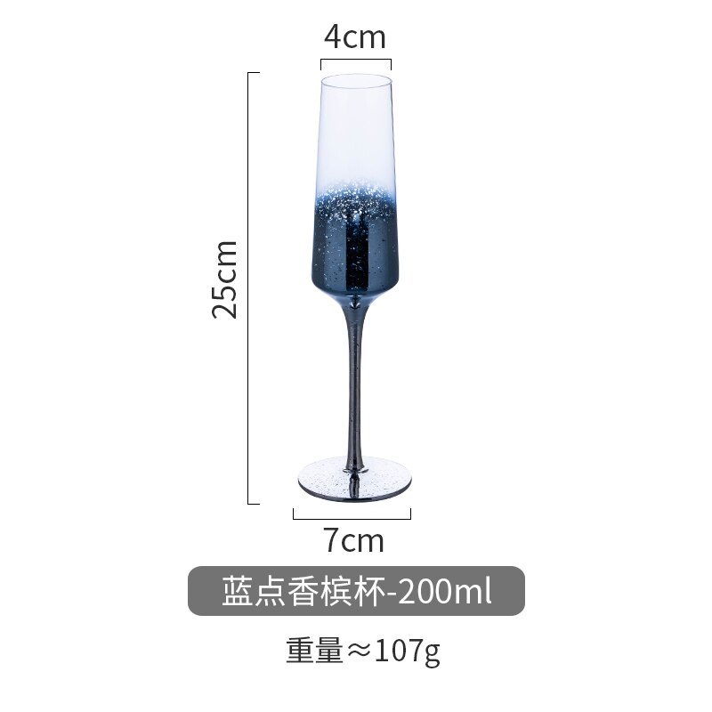 Star red wine glass lead free net red glass household champagne glass cocktail glass high foot whiskey glass: 3