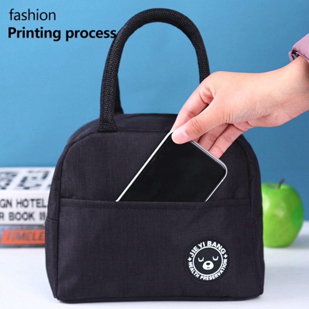 Bolsa de almuerzo reutilizable recipiente aislante para almuerzo bolso de mano para mujeres o trabajo Picnic canotaje playa pesca trabajo