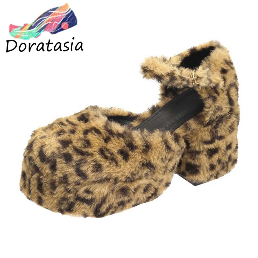 DORATASIA ins gorąca sprzedaż kobiety stado platformy buty z grubą podeszwą moda eleganckie zwykły wiosenna jesień pompy kobiety pompy