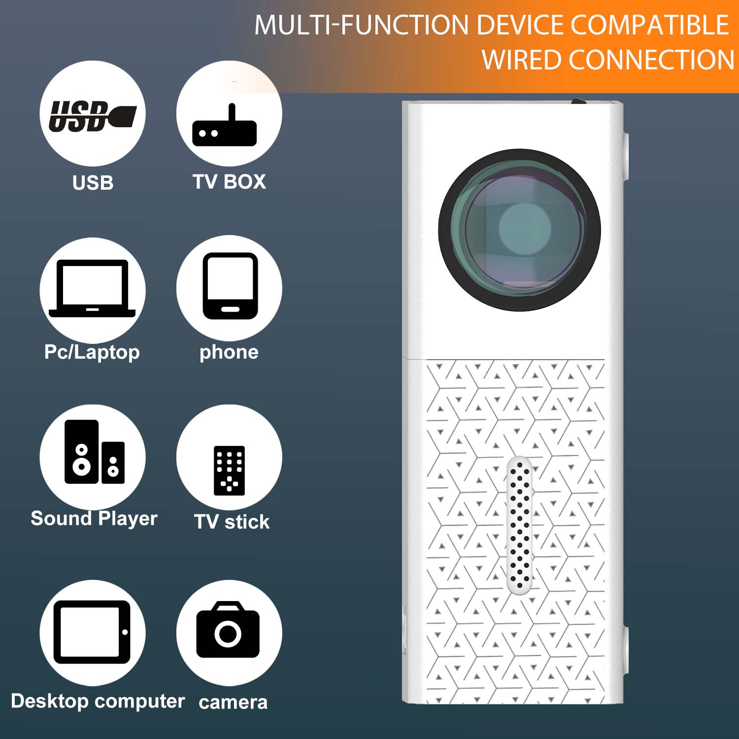 Your movie theater in a pocket. This mini projector has HDMI/USB. Watch, game, anywhere. Ultra-portable and powerful.