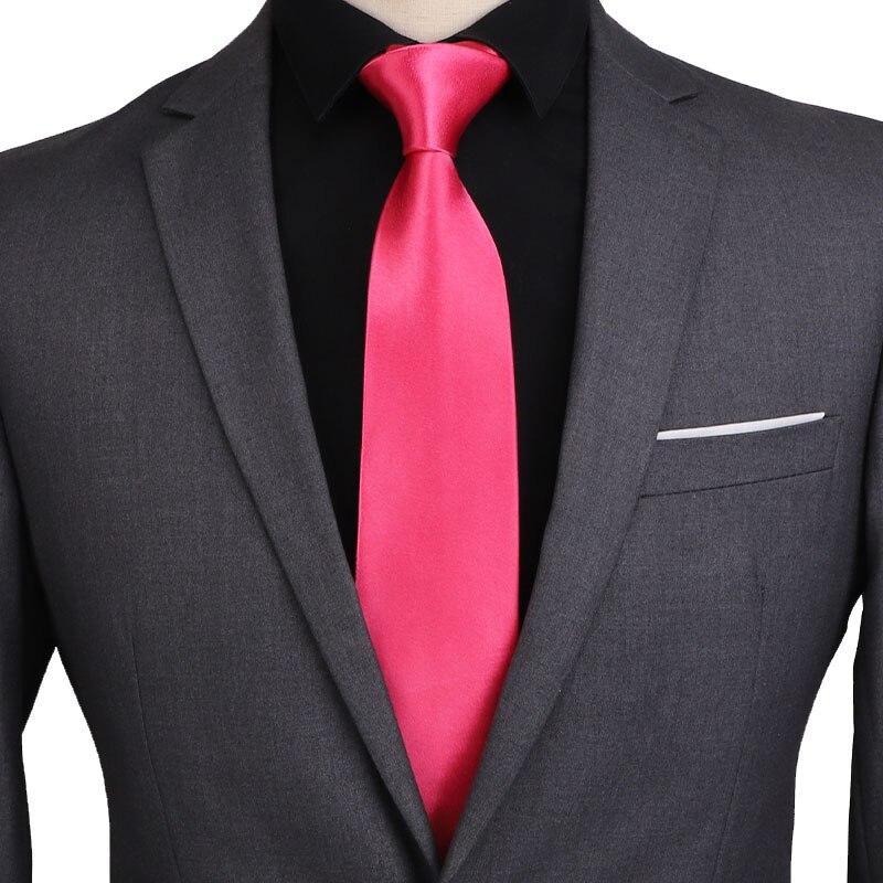 Corbata de boda de retales a rayas para hombre, corbata clásica de 7,5 cm de ancho, corbata azul a cuadros, para negocios: Rojo rosado