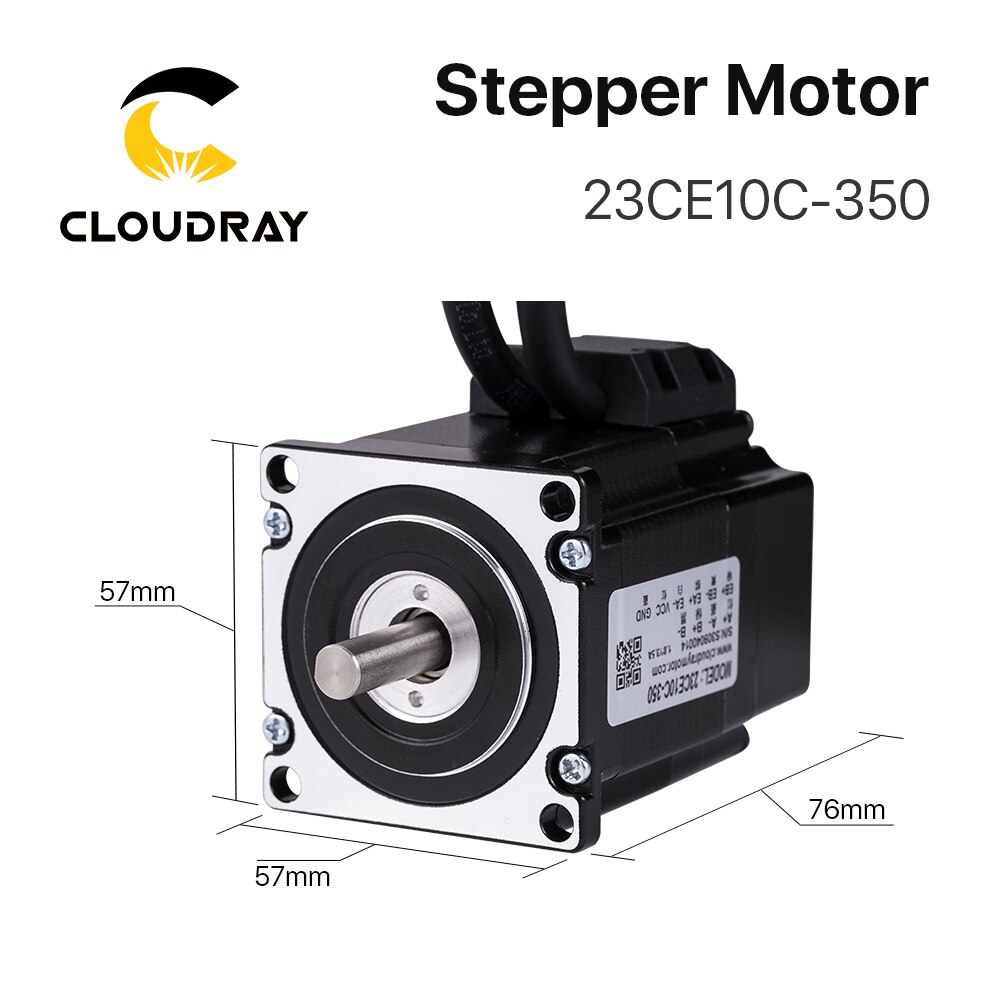 Cloudray Nema 23 Stepper Motor 1.0N.m 3.5A Closed Loop Stepper Servo motor with Encoder for CNC Router Engraving Milling Machine