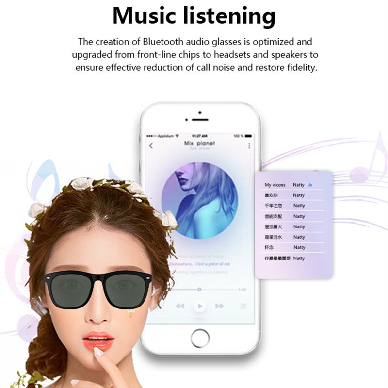 Xiaomi älylasit tws langaton bluetooth luujohtotyylinen vedenpitävät kuulokkeet urheilukuulokkeet aurinkolasit  mp3 soittaa musiikkia