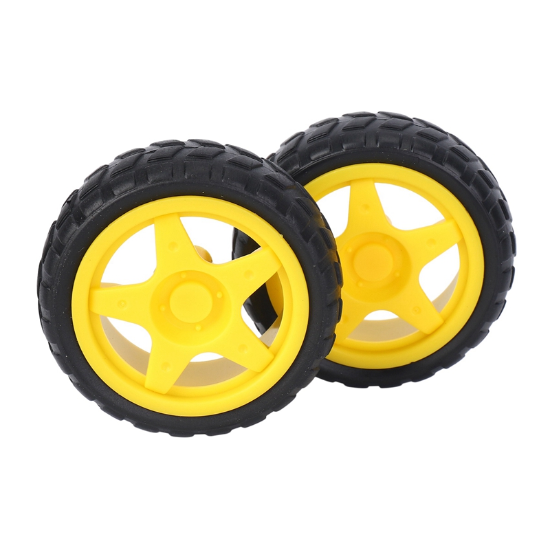 8 Pcs For Arduino Smart Car Robot Plastic Tire Wheel With DC 3-6V Gear Motor