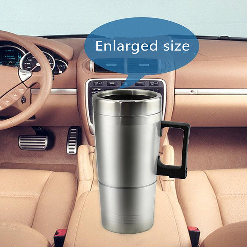 12v 300ml Portable in Car Coffee Maker Vacuum Kettle Vehicle Heating Cup Outdoor Water Bottle Stainless Steel Tea Pot