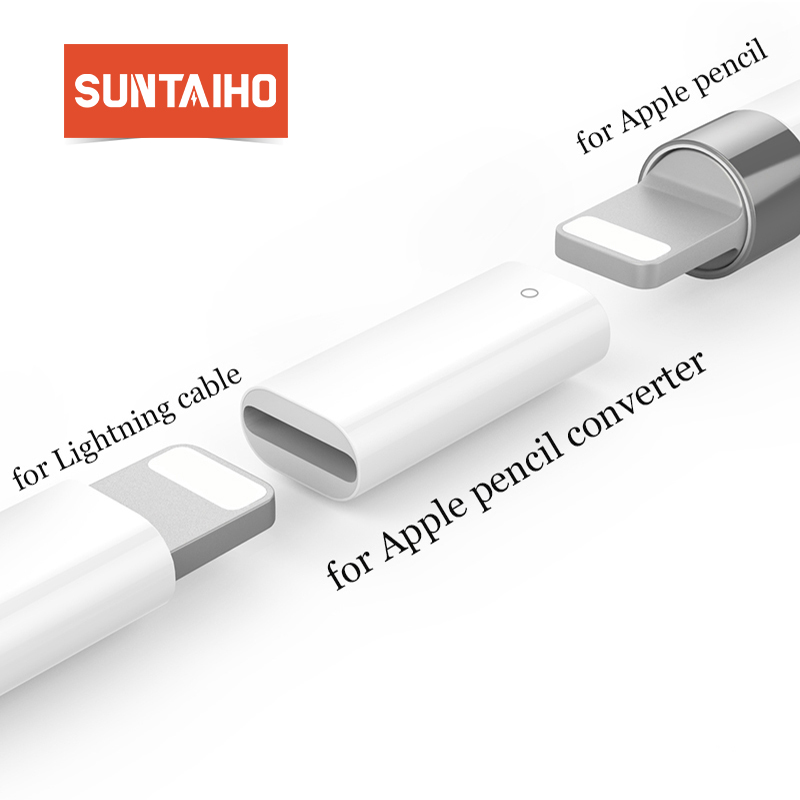Voor Apple Potlood voor Verlichting Converter Kabel Opladen Vrouwelijke Aan Vrouwelijke Adapter Suntaiho Voor Apple Potlood Adapter voor iPad Pro