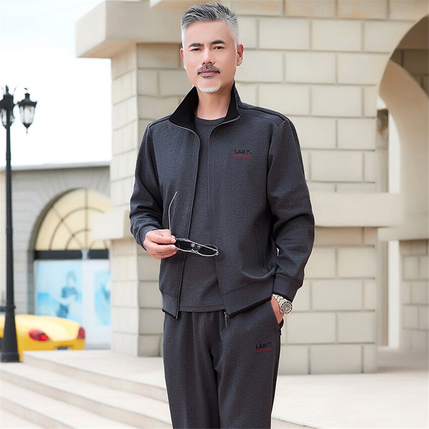 Automne et hiver pour hommes tenue décontracté trois pièces veste pantalon costume