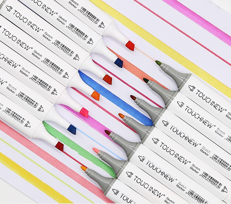 TOUCHNEW Markers Pen 168 colors Sketch Markers Alcohol Based Dual Head Brush Markers Pen For Drawing Manga Art Supplies Markers