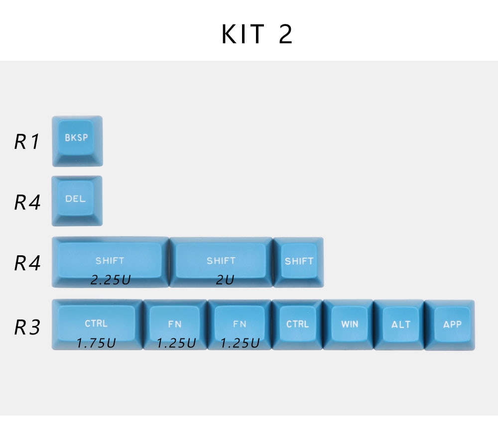 MAXKEY SA KA Keycaps set Doubleshot ABS 125 keys for cherry mx mechanical keyboard