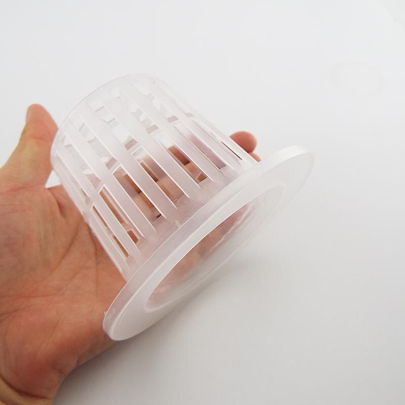 Macetas de malla hidropónica para vivero soporte de cesta de plástico para cultivo de plantas, taza para vivero, plantación de verduras, sin depósito, 50 Uds.
