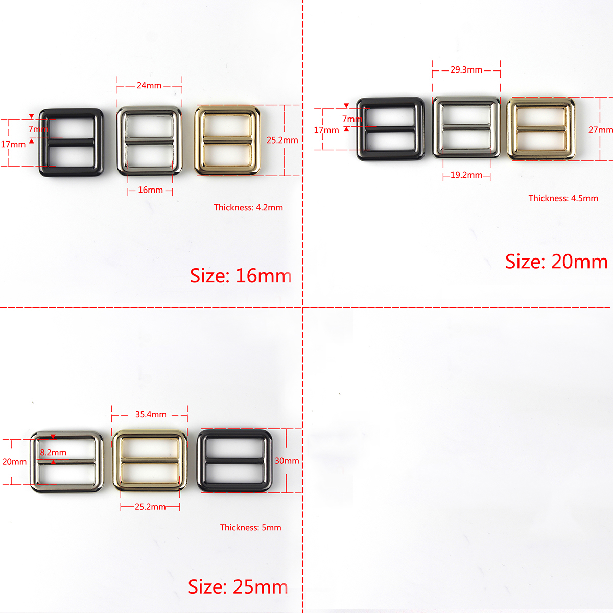 1 pz fibbia tri-scivolare in metallo fuso 3 sbarra regolatore cursore centrale centrale fibbia barra per borsa artigianale in pelle zaino tracolla