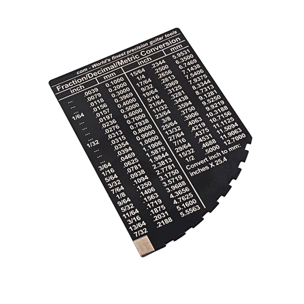 Stainless Steel String Action Ruler Guitar Setup Gauge Luthier Measuring Tool for Electric, Acoustic &amp; Bass Guitars