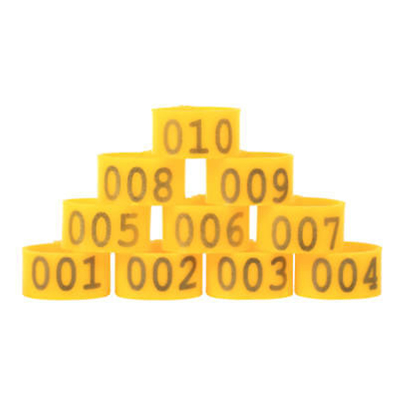 5 kolorów gołąb gęsi przepiórka ptak pierścień noszenia narzędzi karmienia logo 100 sztuk noga kurczaka zespoły 1.6cm kurczaka drobiu pierścienie: żółty