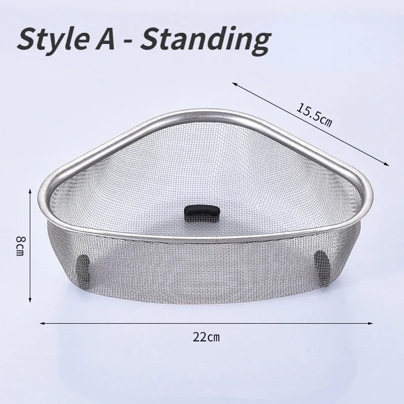 Kitchen Drain Basket Household Hangable Sink Rack Garbage Filter Drain Basket Kitchen Tools Mesh Strainer Baskets Sink Strainer