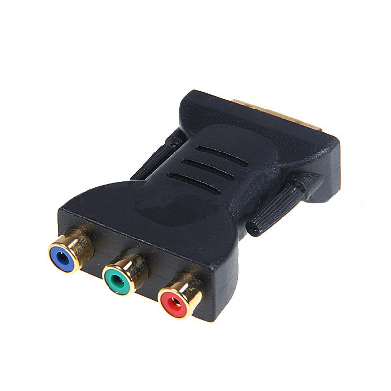 Larryjoe Gold Plated DVI Adapter DVI-I 24+5 Male to 3 RCA Component Display Adapter PC HDTV Projector Connectors