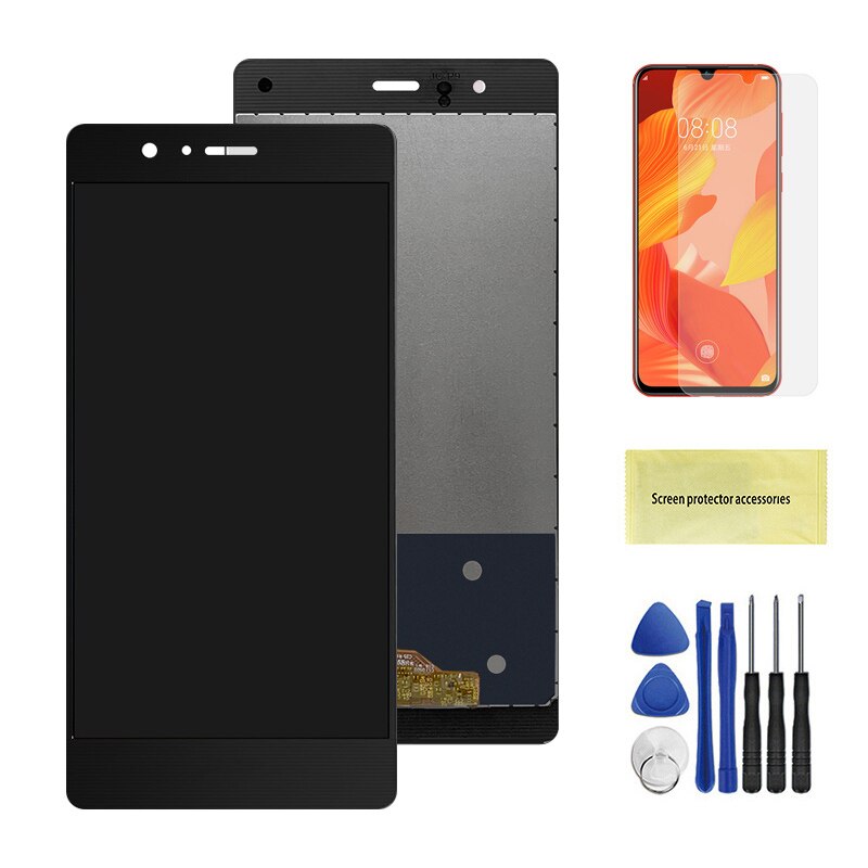 5.2 ''Originele Voor Huawei P9 Lcd-scherm Met Touch Screen Digitizer Vergadering Vervangen Met Frame P9 EVA-L09 EVA-L19 L29 display: Black no Frame