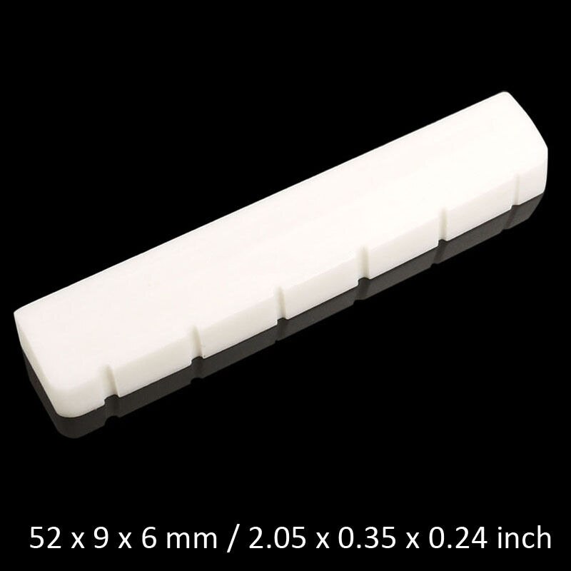 NUOVO 2pz Chitarra Classica Ponte Spilli bufalo osso sella dado Scanalato Fondo Piatto impostato