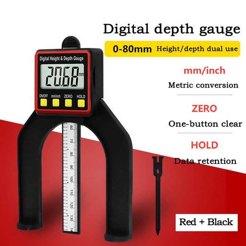 Digital Electronic 150mm Vernier Gauge Sliding Measure Tool Ruler Micrometer Ruler Measuring Tool: Digital Black