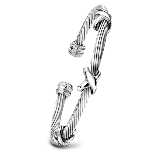 Smykker 316l rustfrit stål armbånd armbånd til kvinder fest tilbehør kvinde armbånd og armringe: Sølv