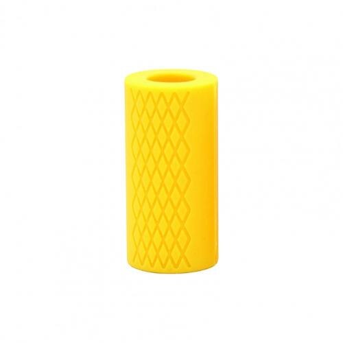 Useful Silicone Long Lasting Thick Bar Fat Dumbbell Grips for Weight Lifting Weight Bar Grip Dumbbell Grip: Yellow