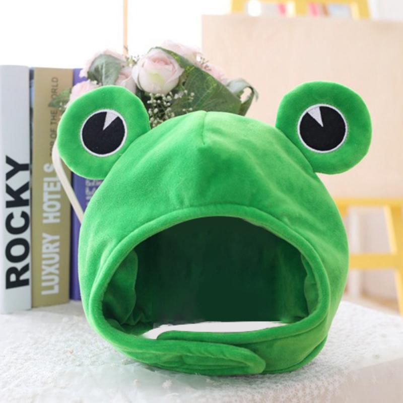 Frog Hat Cute Beanies Hat Green Animal Ear Cap Accessory Warm Winter Christmas Men And Women Novelty Caps